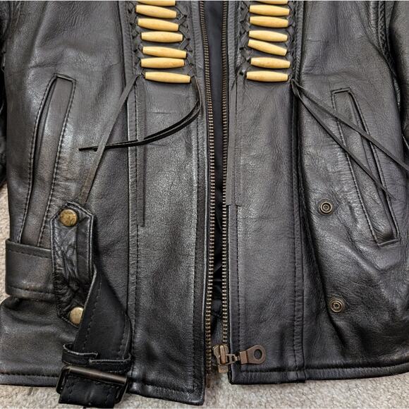 Vintage Force Leather Motorcycle Jacket - Picture 11 of 13